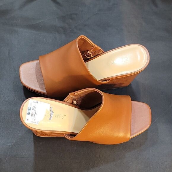 BRAND NEW NINE WEST PEEP TOE SLIPPERS WEDGE PLATFORM SANDAL - Picture 5 of 16